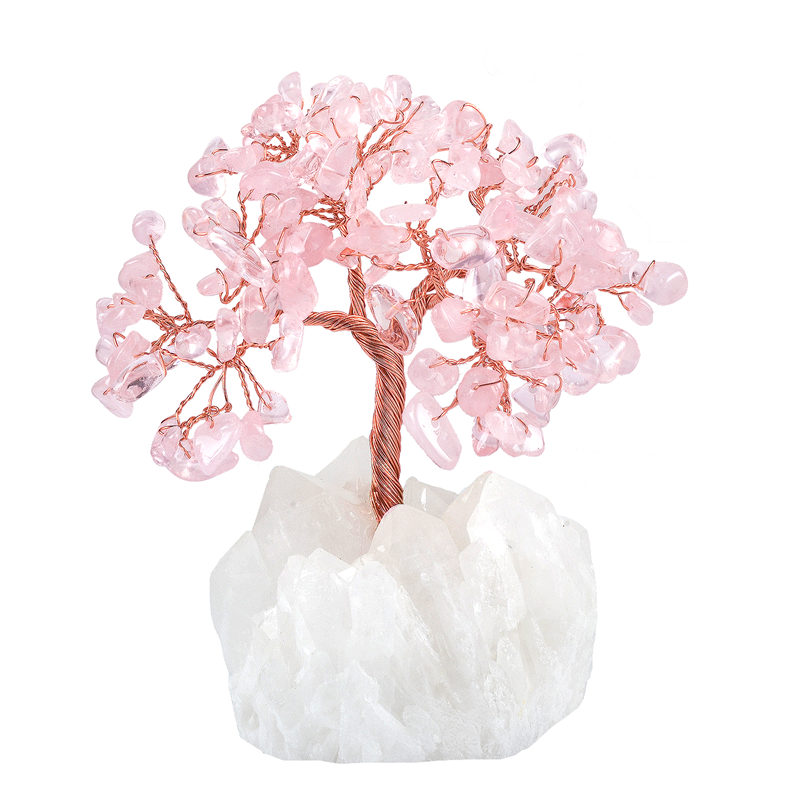Genuine Gemstone Trees with Quartz Cluster Bases Gemstone Trees with Quartz Cluster Bases