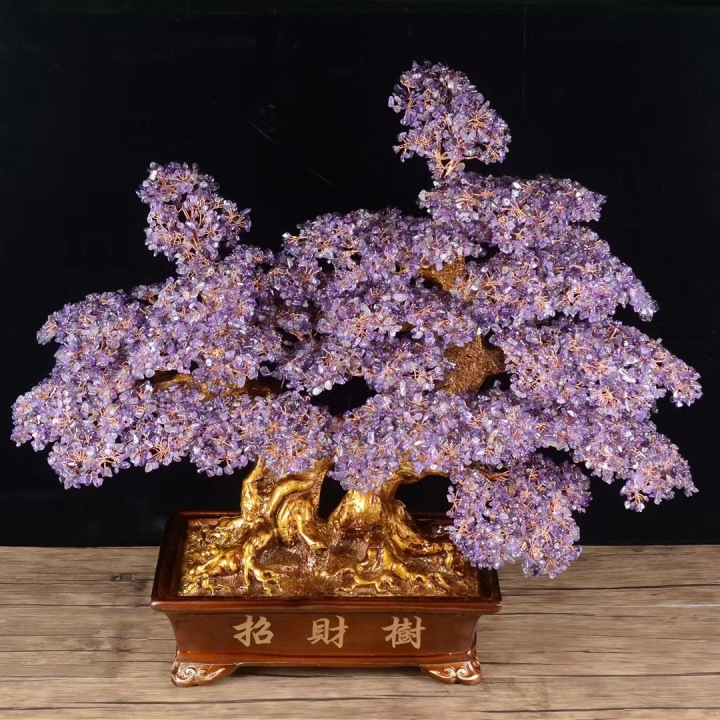 Natural Purple Crystal Amethyst Tree Feng Shui Bonsai Quartz Gem Stone Money Trees?Natural Purple Crystal Amethyst Tree Feng Shui Quartz Gemstone Bonsai?natural crystal tree,purple crystal tree,amethyst crystal tree,feng shui quartz,gemstone bonsai