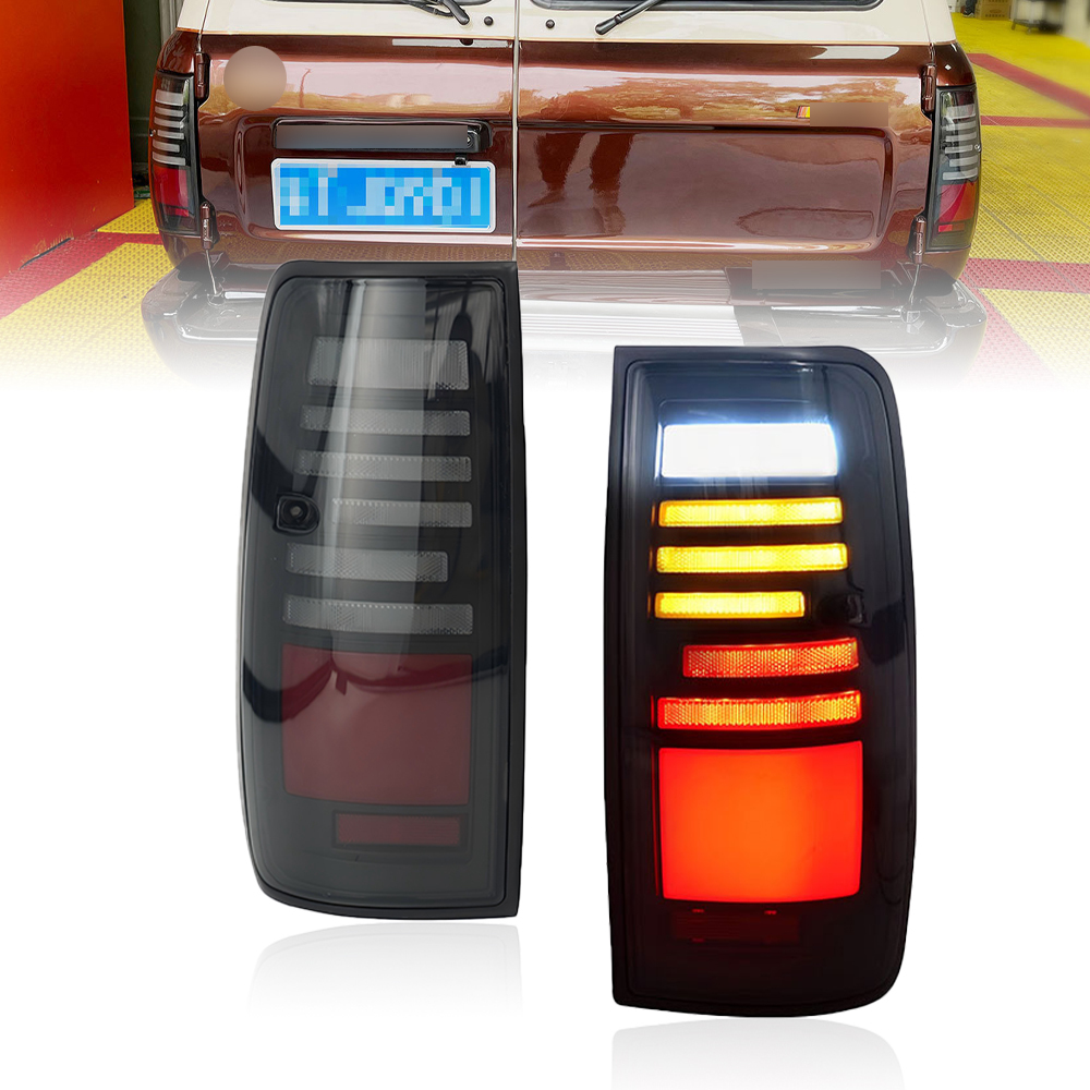 Pair Of LED Tail Lights For Toyota LC80 1989-1998 DRL Reverse Brake Turning Signal Plug And Play Car Rear Tail Light Assembly  