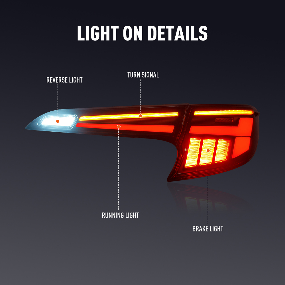 Pair Of LED Tail Lights For Toyota Corolla 2023-2025 DRL Reverse Brake Turning Signal Plug And Play Car Rear Tail Light Assembly  