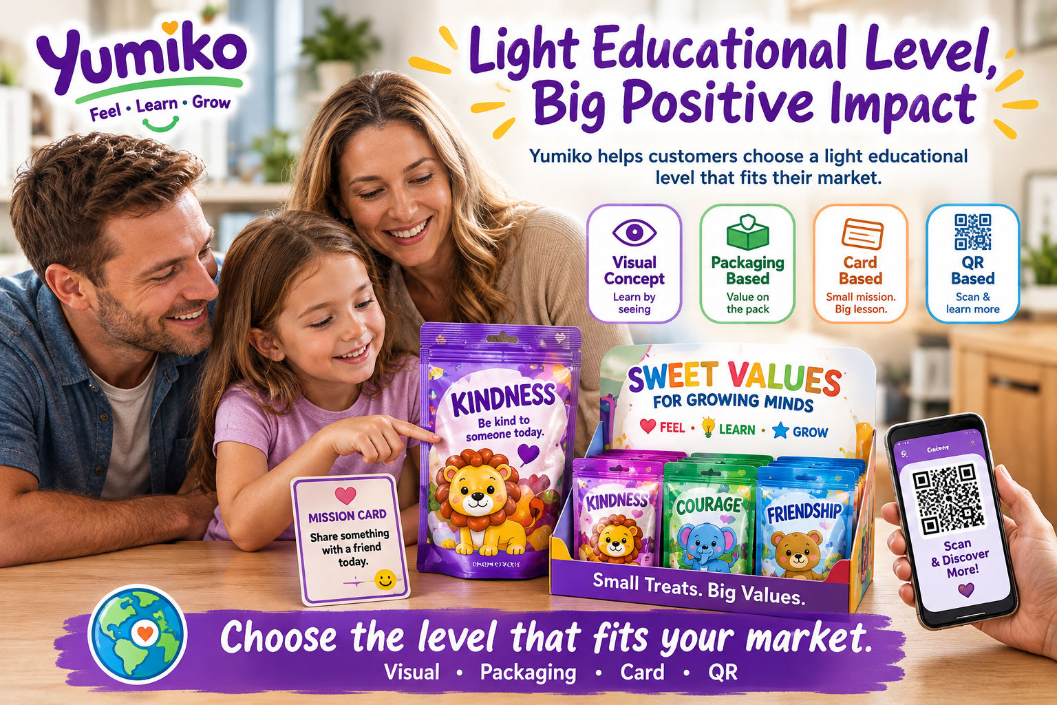 Educational Candy Without Heavy Education: A Light and Friendly Approach for Kids