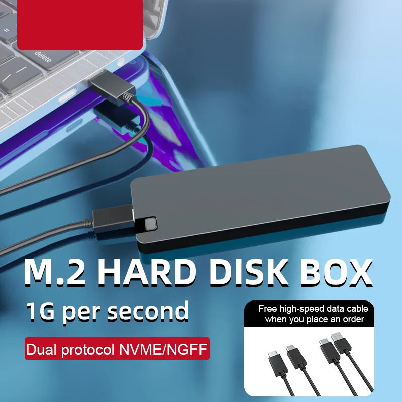Dual protocol NVME/NGFF M.2 SSD Enclosure 10Gbps USB C USB3.1 Hard Drive Case  Dual protocol NVME/NGFF M.2 SSD Enclosure 10Gbps USB C USB3.1 Hard Drive Case  