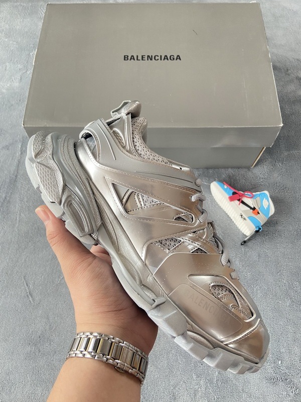 Reps Sneakers Balenciaga Track 2 Open Sneaker Bright Silver 542436 W2FS3 8100