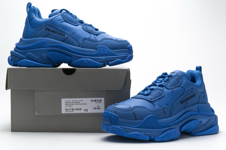 Reps Sneakers Balenciaga Triple S Letter Blue 536737 W06E2 0848