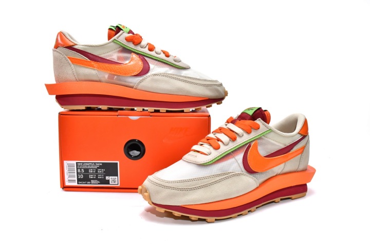 Reps Sneakers CLOT x Sacai x Nike LDWaffle Orange Blaze DH1347-100