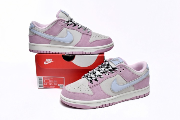 Dunk Low pink suede Reps