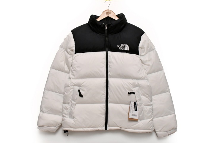 The North Face Splicing White And Black Reps Jacket  1996 Nuptse
