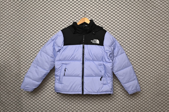The North Face Splicing White And Lavender Color Reps Jacket  1996 Nuptse