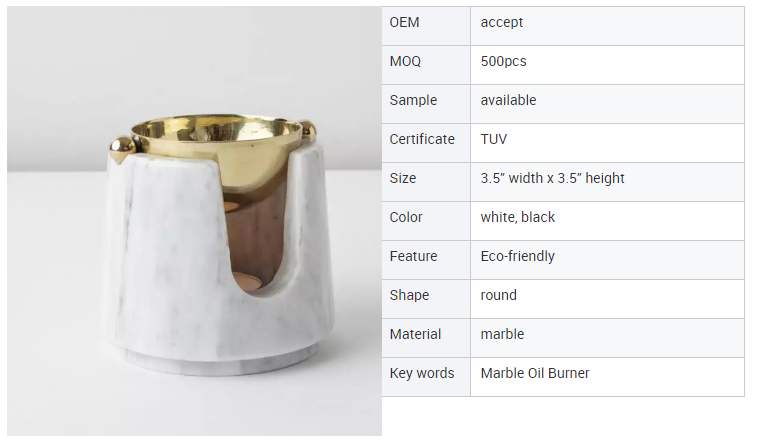 Natural White Black Decorative wax Melter Marble Stone Marble Oil Burner with gold Plated Lid White Marble Incense Stick Burner-Casamarbury Marble Incense Holder,Modern Incense Holder,Incense Stick Holder,Marble Incense Burner,Stone Incense Holder