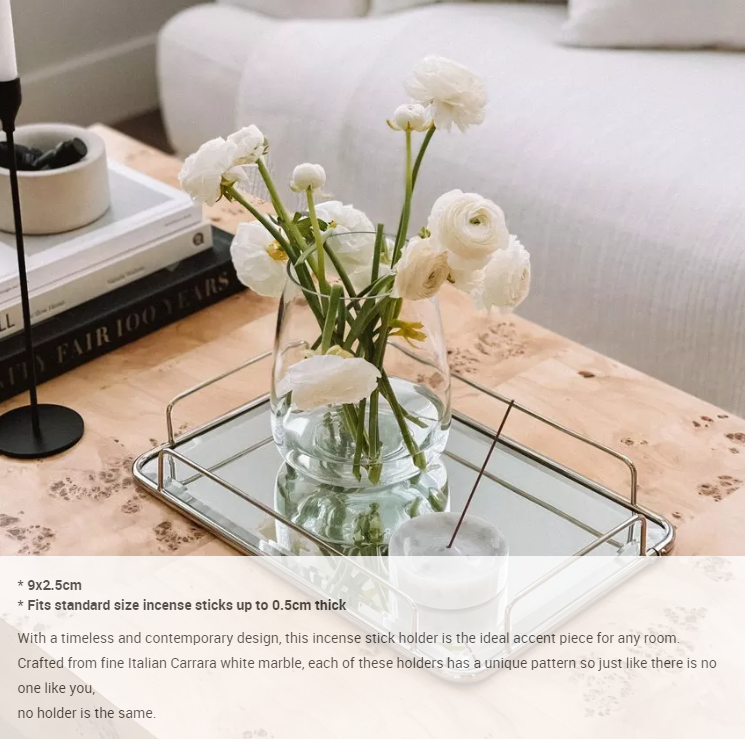Marble Incense Stick Holder Incense Burner Grey Home Hotel Decoration Religious Round SANDALWOOD 100% Pure Natural Marble Stone Modern Marble Incense Stick Holder Burner-Casamarbury Marble Incense Holder,Modern Incense Holder,Incense Stick Holder,Marble Incense Burner,Stone Incense Holder