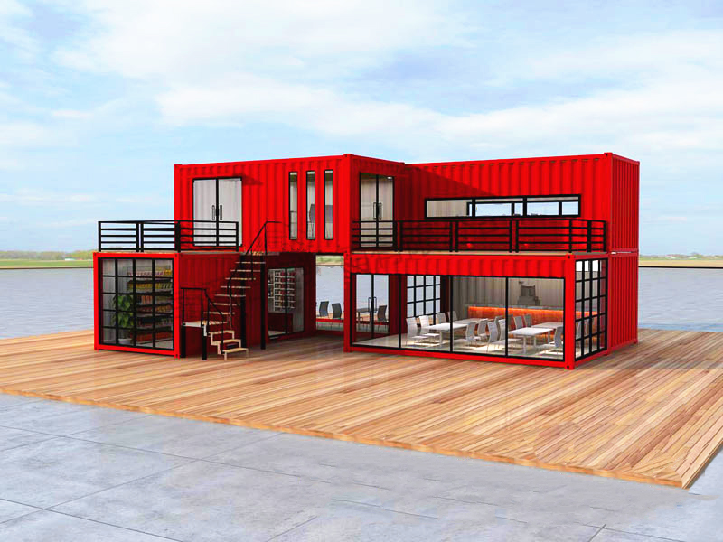 luxury multistory container house with balcony