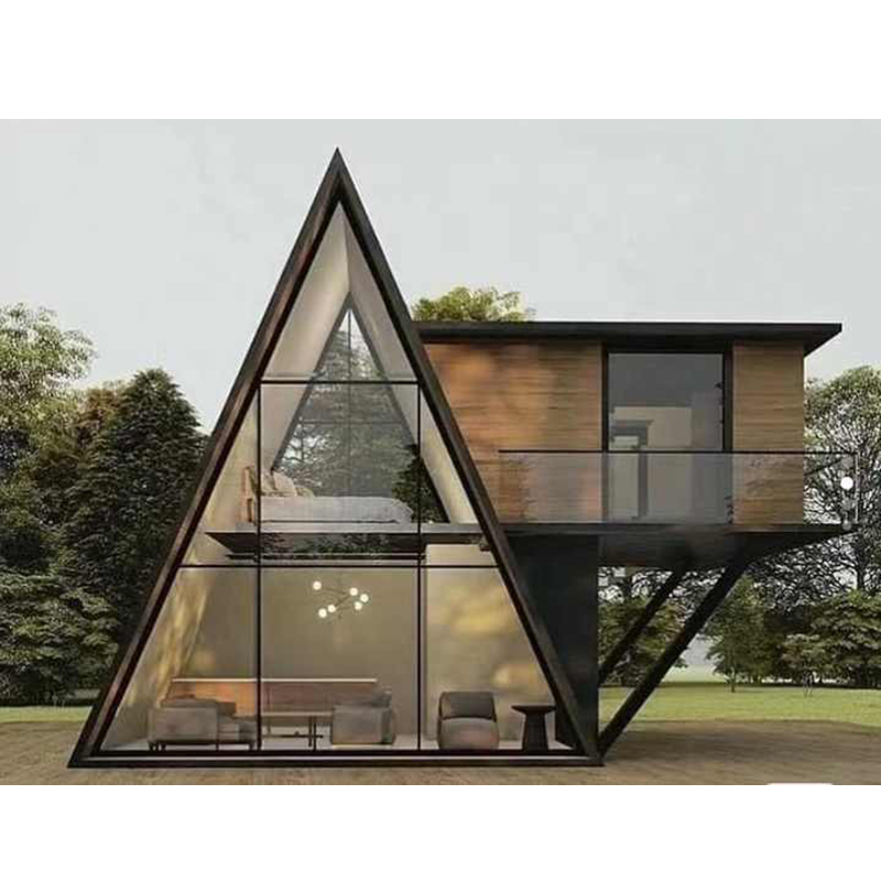 triangle roof steel structure Villa luxury design home european style china