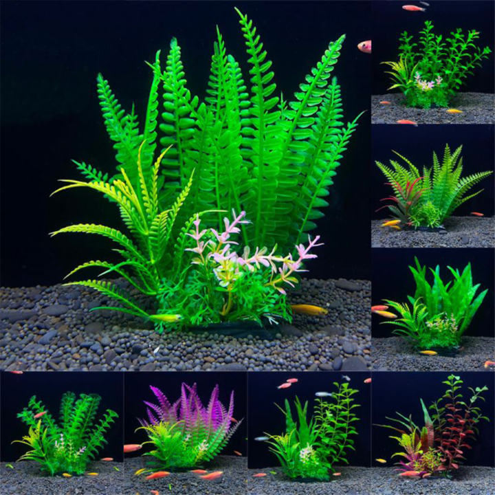 Plants for Aquarium Artificial Fish Tank Decorations Decor Plastic Plants