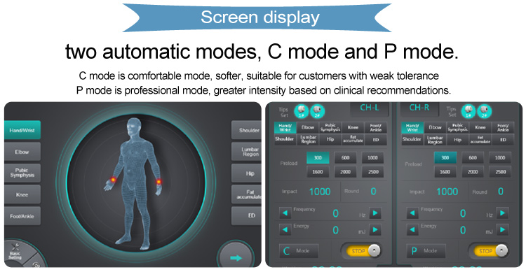 New Design extracorporeal shock wave/ed shockwave therapy /low intensity extracorporeal shock wave therapy equipment