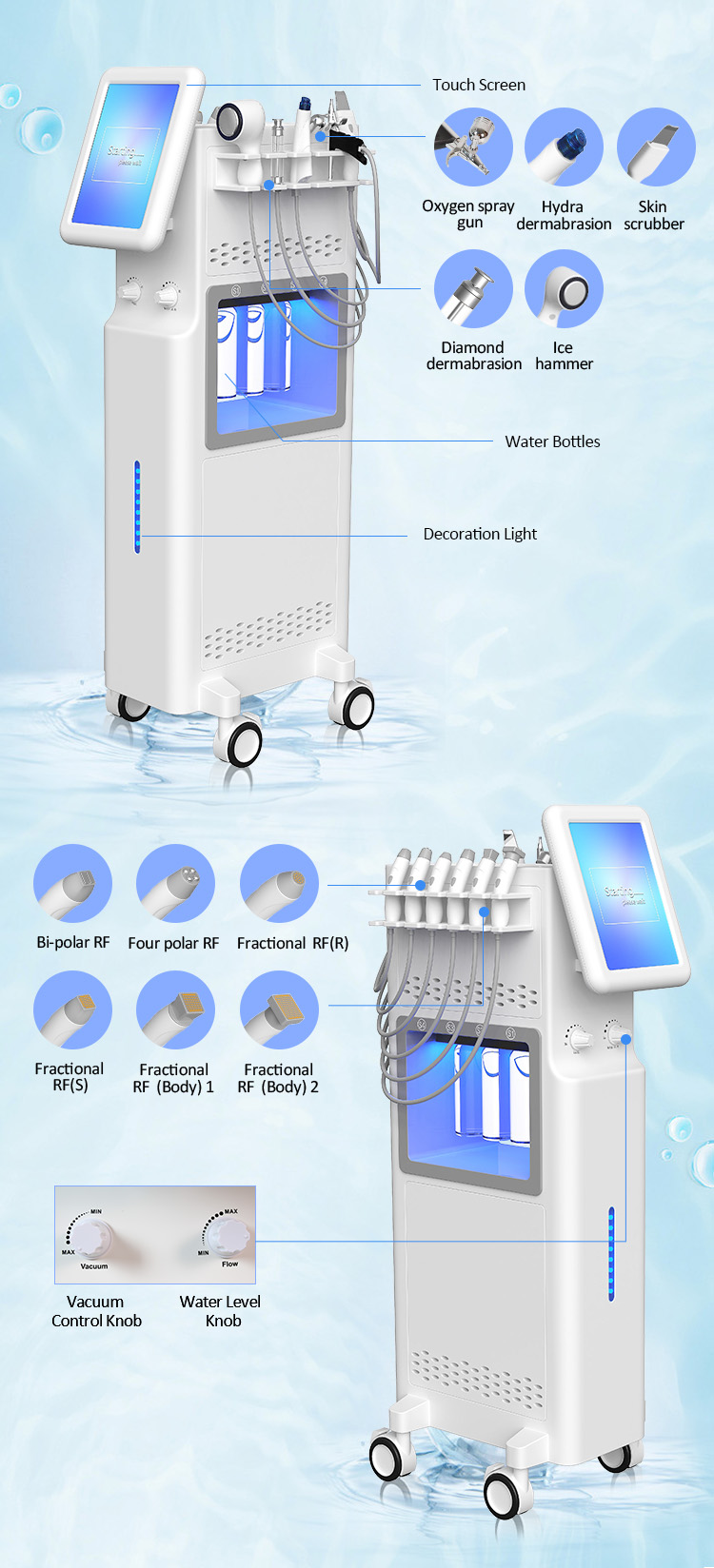 11 In 1 Dermabrasion Facial Machine For Beauty Salon 11 in 1 Hydra Dermabrasion Facial Machine - Honkay hydrafacial machine price,hydra facial machine cost,11 in 1 hydra facial machine