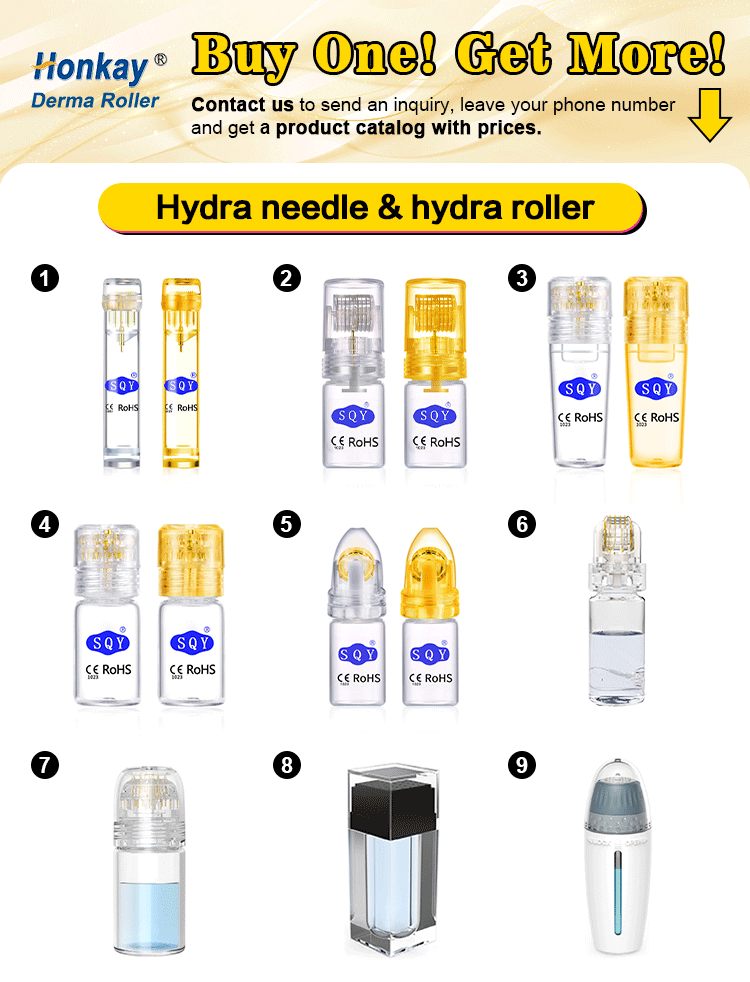Factory Price Hydra Roller 64pin 0.25mm 0.5mm 1.0mm Hydra Roller Stamp Needles Hydra Needle Roller 64pins Hydra Needle Roller - Honkay hydra roller,hydra needle,hydra roller 64 needles