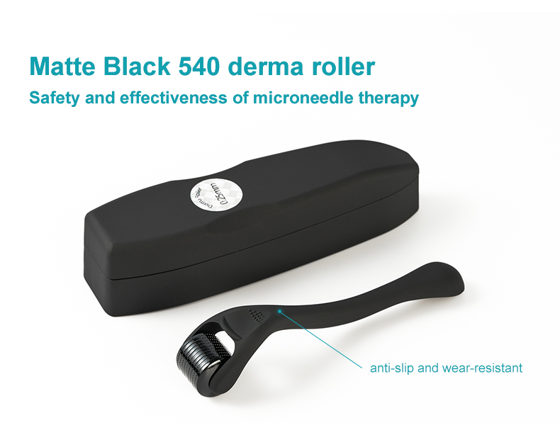 Matte Black Dermaroller 0.5mm Derma Roller for Hair Beard Growth Matte Black Dermaroller 0.5mm Derma Roller for Hair Beard Growth derma roller,derma roller for beard growth,derma roller for hair growth,derma roller 0.5mm,derma roller for face and body