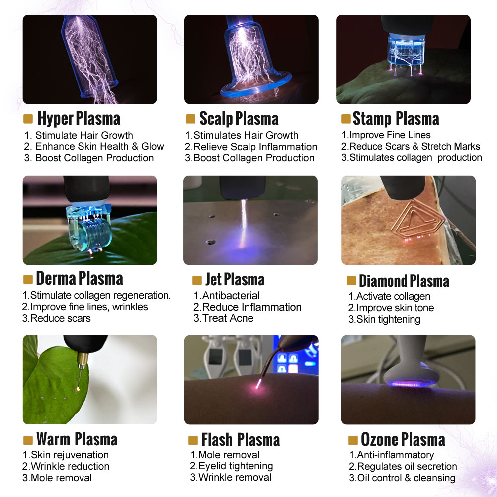 2025 Factory Price Wrinkle Removal Eye Lifting Facial Skin Care Eye Lifting Mole Removal 9 in 1 Hot and Cold Plasma Machine Cold Plasma Device: Brighten Skin & Remove Wrinkles Easily Cold Plasma Device,plasmamachineforwrinkles,plasmamachineforskin