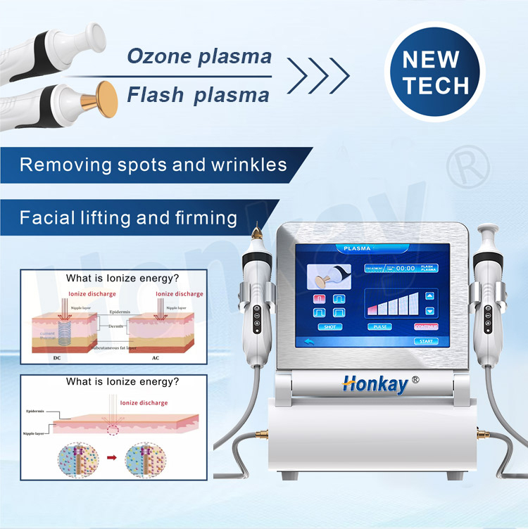 Newest Cold Plasma Technology 2 in 1 Acne Scar Removal Cold Plasma Ozone Generator Fractional Plasma Machine Ozone Plasma Device: Fight Fine Lines & Achieve Flawless Skin ozone plasma device,ozone cold plasma pen,ozone plasma facial