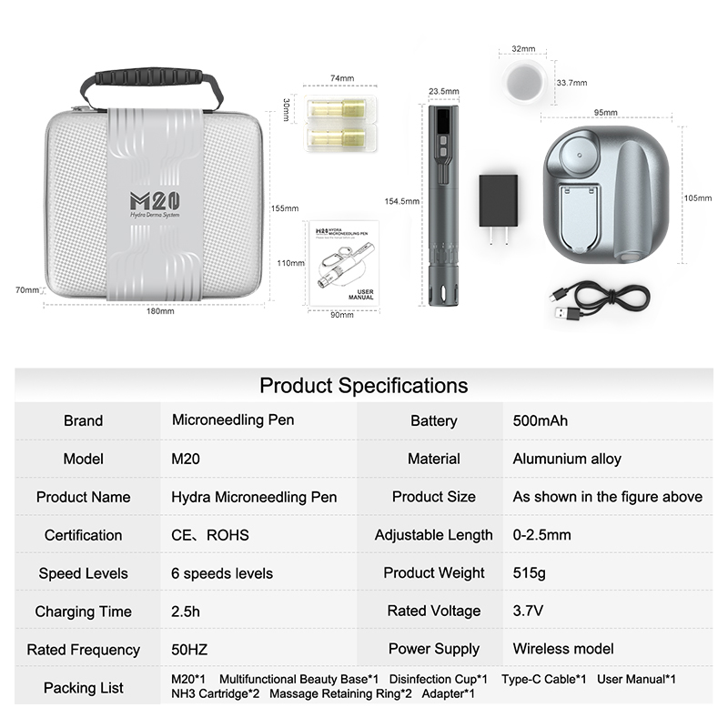 Hydra Microneedling Pen Red Blue Light Derma Pen M20 Hydra Microneedling Pen Red Blue Light Derma Pen M20 hydra pen,hydra micneedling pen,microneedling pen
