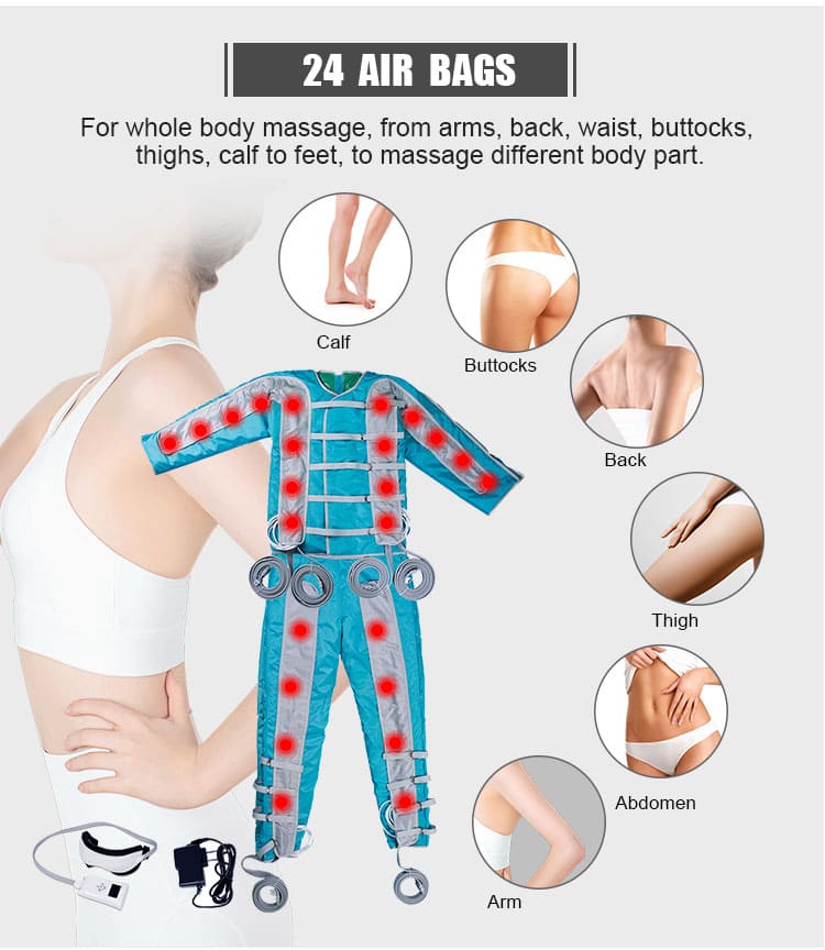 24 chambers Air Pressure Compression legs body shape Massager 3 in1 far infrared Lymphatic drainage Detoxification Slimming Device Pressotherapy Machine 24 Cells Pressotherapy Professional Full Body Massage Machine for lymphedema pressotherapy professional,compression pump for lymphedema,presoterapia