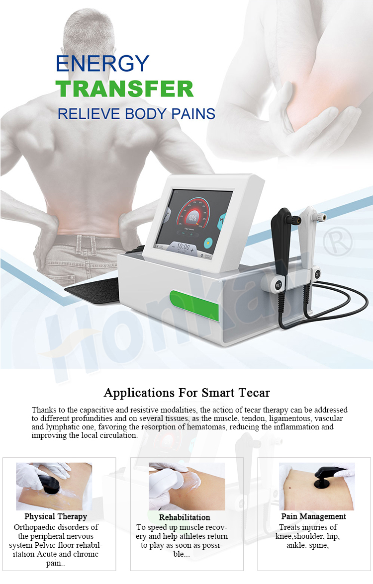 Factory Wholesale Professional Body Pain Relief Tecar CET RET Therapy Pain Relief 448khz Machine CET RET Smart Tecar Therapy Machine - Honkay tecar therapy machine,tecar therapy machine price,tecar machine price