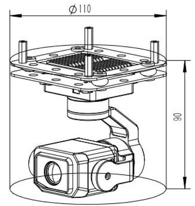 DHU03 48MP Million Pixels 3-Axis Single light Gimbal, HDMI&IP output