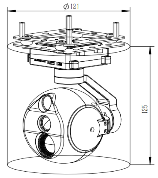 EHP03S86G19 48MP Dual-Output Triple-Sensor Small Gimbal Camera