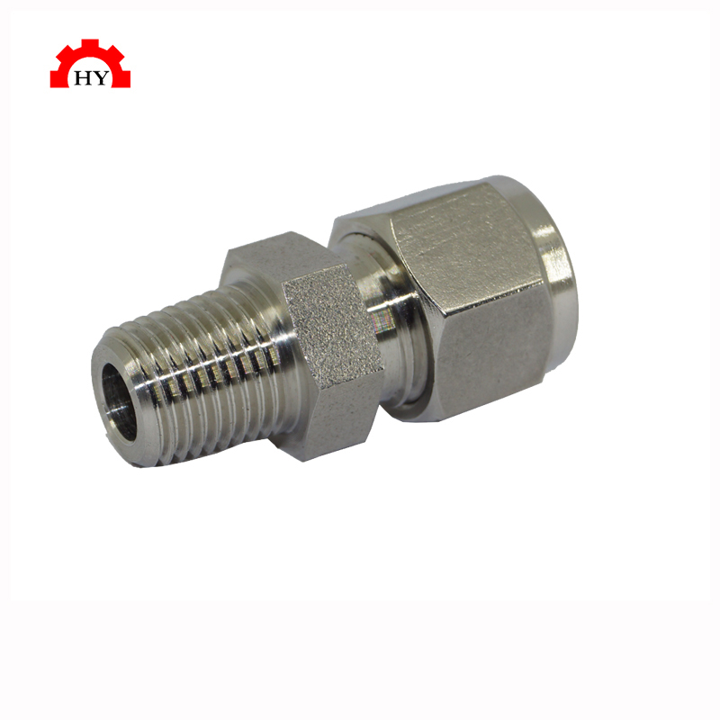 stainless steel 304 316 1000 psi 3000 psi 6000 psi compression fitting male connector