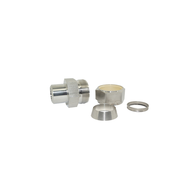 high pressure 304 316 SS double ferrules male weld connector
