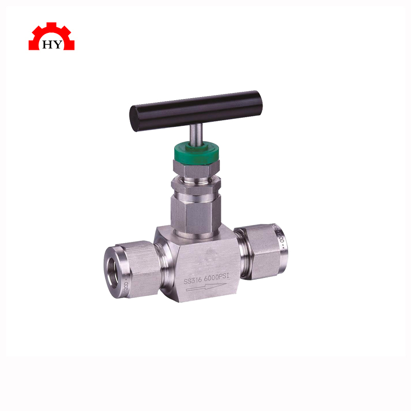Stainless steel SS304 SS316 3000 PSI double ferrules needle valve