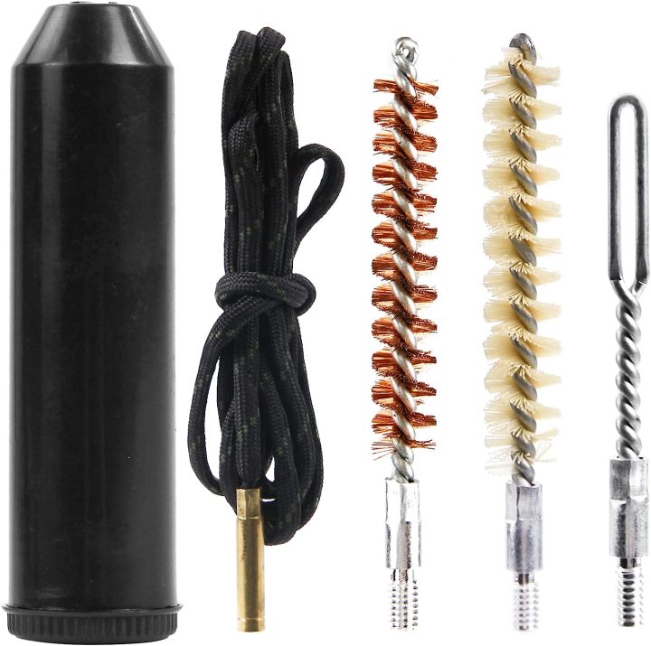 .30cal 7.62mm/5PCS Pull-Through Gun Cleaning Kit with Bronze Bristles Brush  