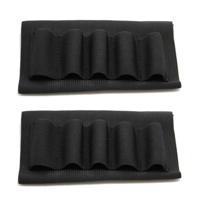 5 Round Buttstock Shell Holder Elastic Ammo Carrier for Shotgun 2 Pcs  