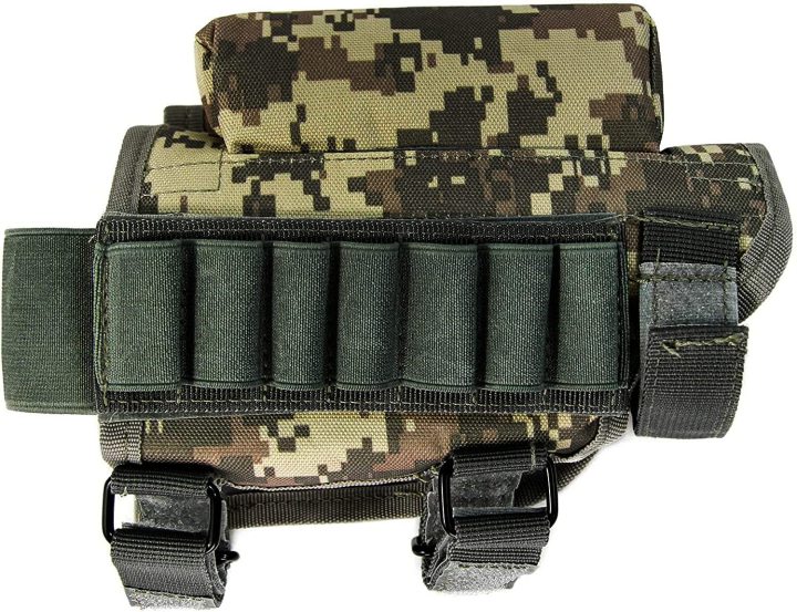Cheek Riser, Adjustable Tactical Rifle Cheek Rest Holder with 2 Molle Ammo Holder for Hunting Shooting Cheek Riser, Adjustable Tactical Rifle Cheek Rest Holder with 2 Molle Ammo Holder for Hunting Shooting cheek riser