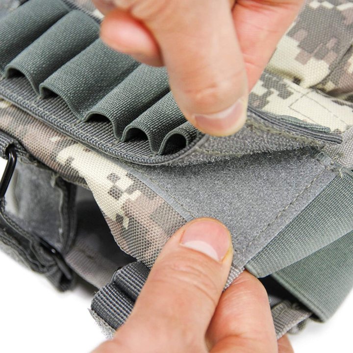 Cheek Riser, Adjustable Tactical Rifle Cheek Rest Holder with 2 Molle Ammo Holder for Hunting Shooting Cheek Riser, Adjustable Tactical Rifle Cheek Rest Holder with 2 Molle Ammo Holder for Hunting Shooting cheek riser