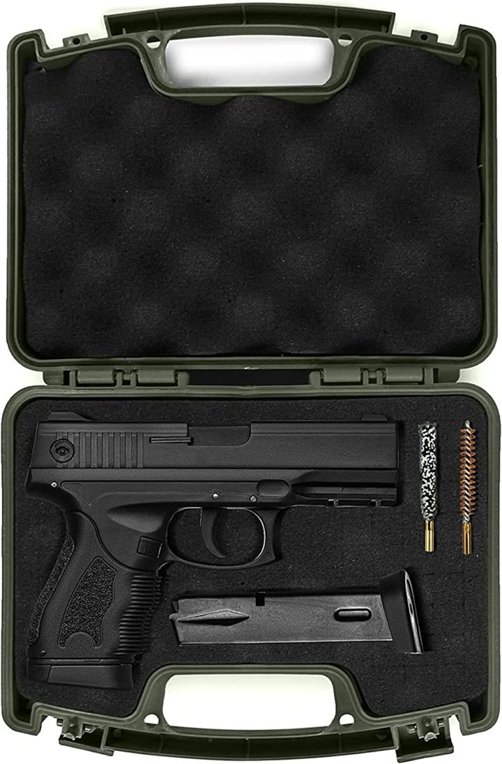 Single Hard Gun Case Pistol Case for Handguns,10.2" x 8" x 3.2" Lifelong-Durability Hand Gun Box with Foam Inserts for Pistols Single Hard Gun Case Pistol Case for Handguns,10.2" x 8" x 3.2" Lifelong-Durability Hand Gun Box with Foam Inserts single hard gun case