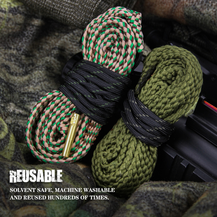 Gun Snake Brush for Caliber .308/.3030/.300/.303 and .380/.38/.357/9mm Gun Cleaning Kit  