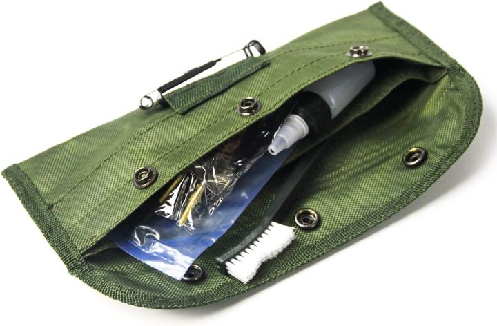 Rifle Gun Cleaning Kits for .22cal/5.56 mm & .30cal/7.62mm, Portable Rifle Cleaner Metal Brushes Set with Durable Pouch