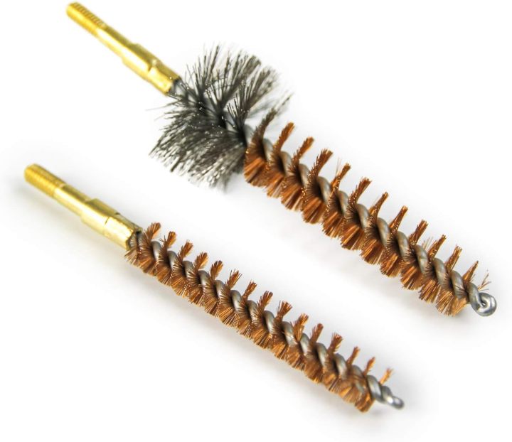 Rifle Gun Cleaning Kits for .22cal/5.56 mm & .30cal/7.62mm, Portable Rifle Cleaner Metal Brushes Set with Durable Pouch