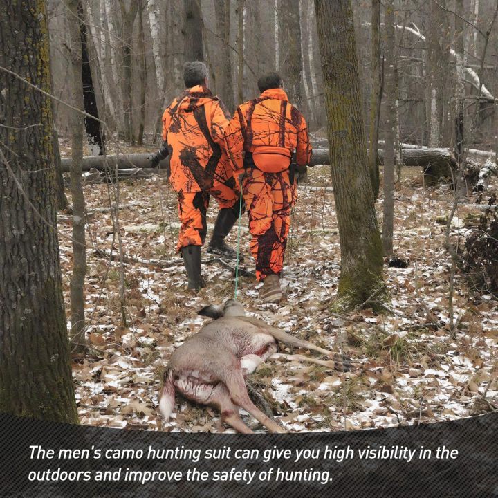  Hunting Pants for Men, Silent Hunting Pants with Fleece Lining, Water Resistant Camo Clothes for Deer Hunting