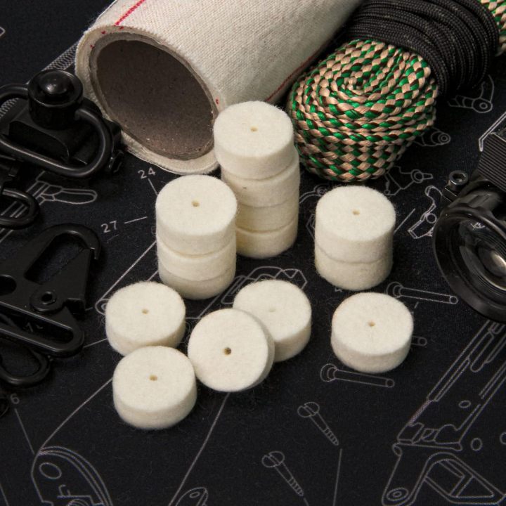 100-Pack Chamber Cleaning Pads, Cleaning Pellets, Wool Felt Gun Cleaning Pads for Rifle Pistol Shotgun, GGun Cleaning Kit Universalun Cleaning Kit Universal