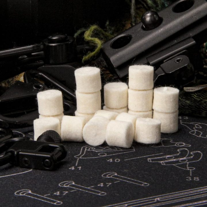 100-Pack Chamber Cleaning Pads, Cleaning Pellets, Wool Felt Gun Cleaning Pads for Rifle Pistol Shotgun, GGun Cleaning Kit Universalun Cleaning Kit Universal