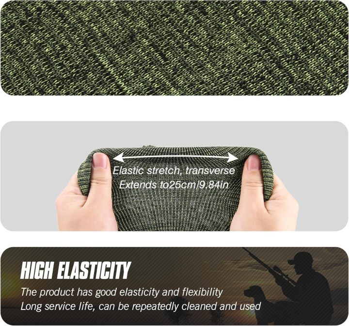 Extra-Wide Silicone Treated Knit Gun Sock, 47” x 6”Flexible Design Gun Sleeve for Rifles and Shotguns with Scopes, Hunting and Shooting Holder Socks for Gun Storage