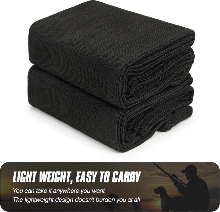 Extra-Wide Silicone Treated Knit Gun Sock, 47” x 6”Flexible Design Gun Sleeve for Rifles and Shotguns with Scopes, Hunting and Shooting Holder Socks for Gun Storage