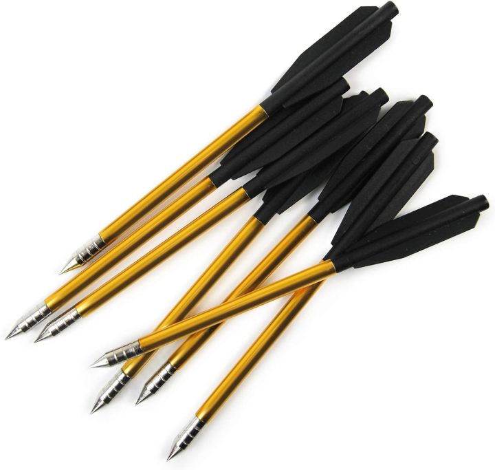 Crossbow Bolts, 6.3'' Aluminium Crossbow Bolts Mini Archery Arrows for 50-80 lbs Hunting Fishing Pistol Crossbow Precision Target Practice