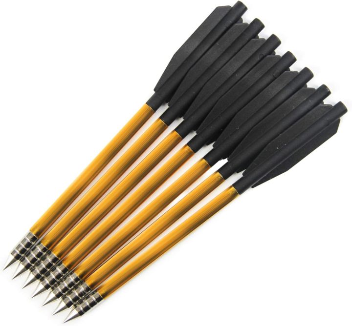 Crossbow Bolts, 6.3'' Aluminium Crossbow Bolts Mini Archery Arrows for 50-80 lbs Hunting Fishing Pistol Crossbow Precision Target Practice