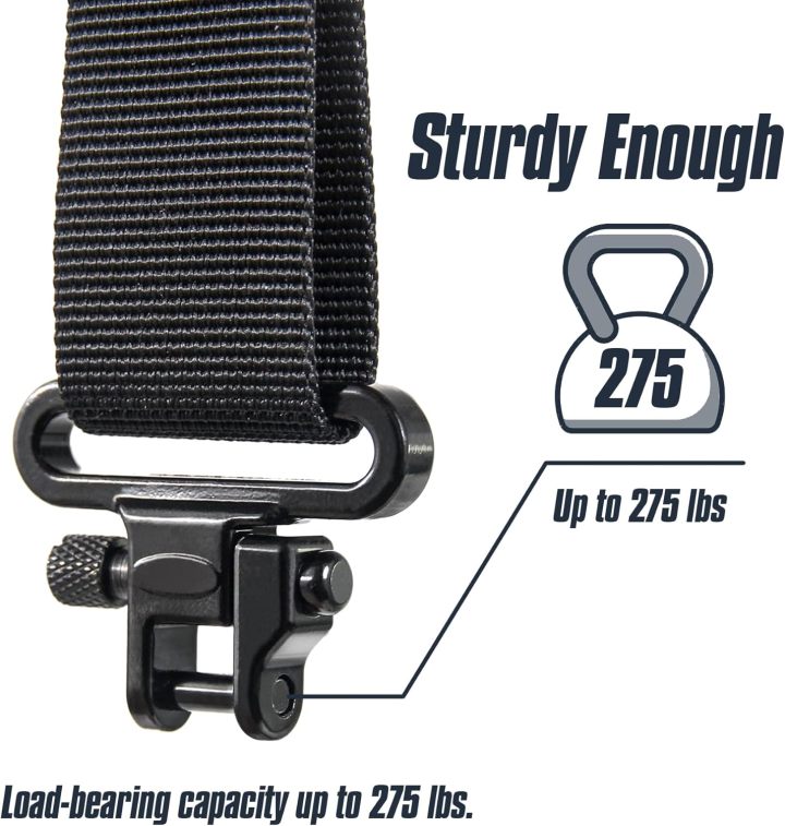 6PCS Heavy Duty Sling Swivels,1" /1.25" Quick Attach/Release Rifle Sling Clips, Two Point Sling Mount