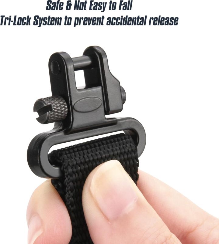 6PCS Heavy Duty Sling Swivels,1" /1.25" Quick Attach/Release Rifle Sling Clips, Two Point Sling Mount