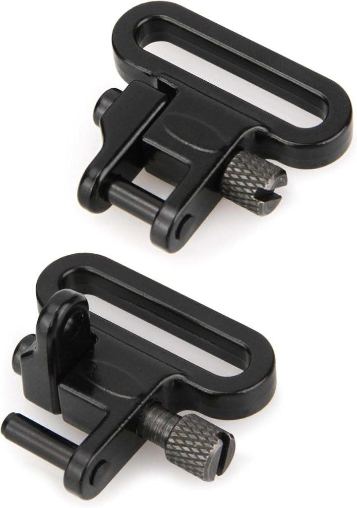 6PCS Heavy Duty Sling Swivels,1" /1.25" Quick Attach/Release Rifle Sling Clips, Two Point Sling Mount