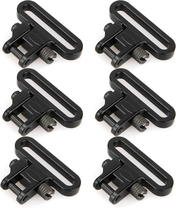 6PCS Heavy Duty Sling Swivels,1" /1.25" Quick Attach/Release Rifle Sling Clips, Two Point Sling Mount